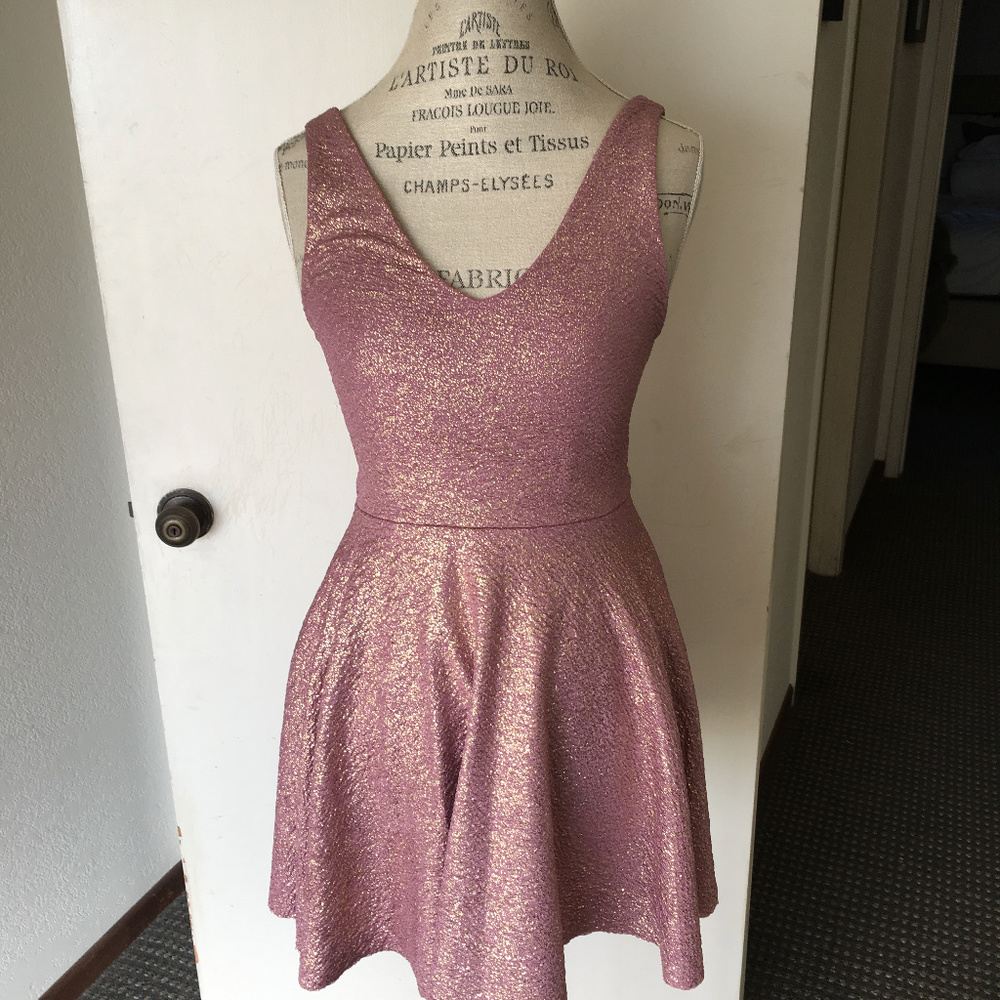 Silence + Noise, Sinderella Pink Sparkle MiniDress